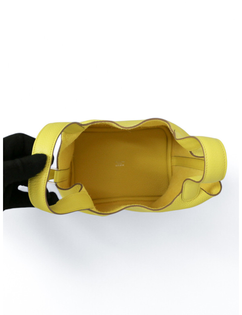 Sac HERMES Picotin 18 jaune