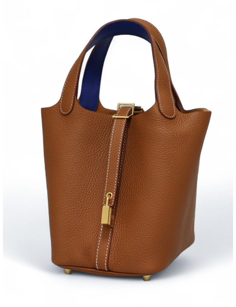 Sac Gold Picotin 18 HERMES cuir togo