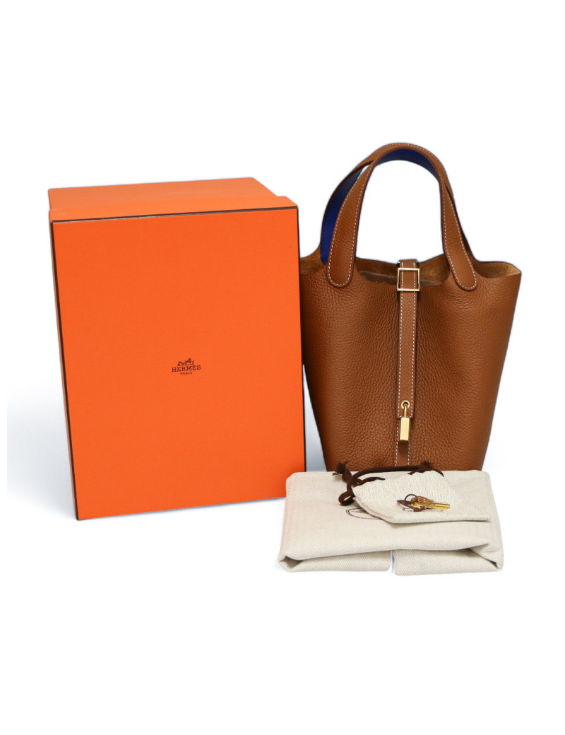 Sac Gold Picotin 18 HERMES cuir togo