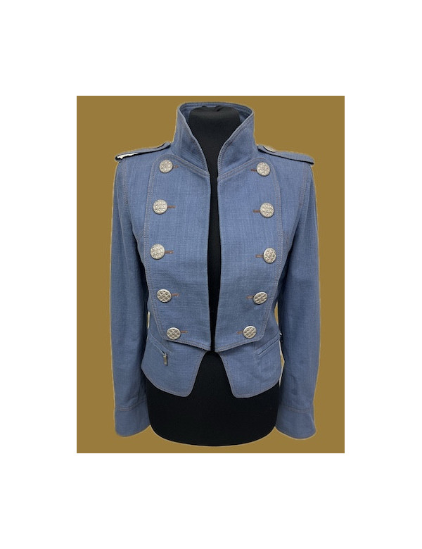 VESTE CHANELE T 36 Paris Versailles denim bleu
