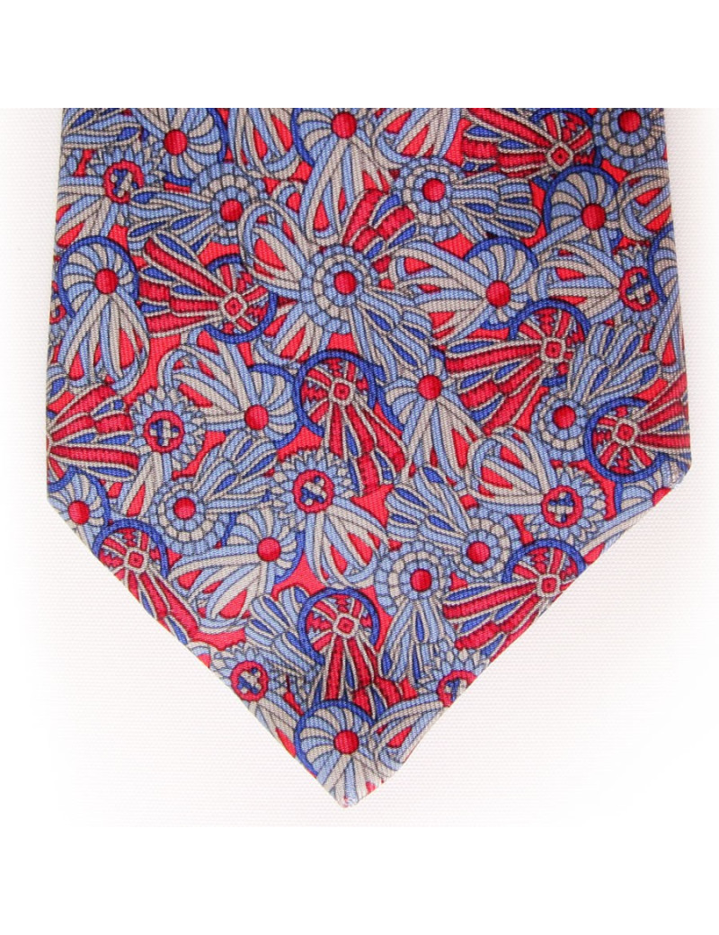 Cravatte HERMES bleue et orange