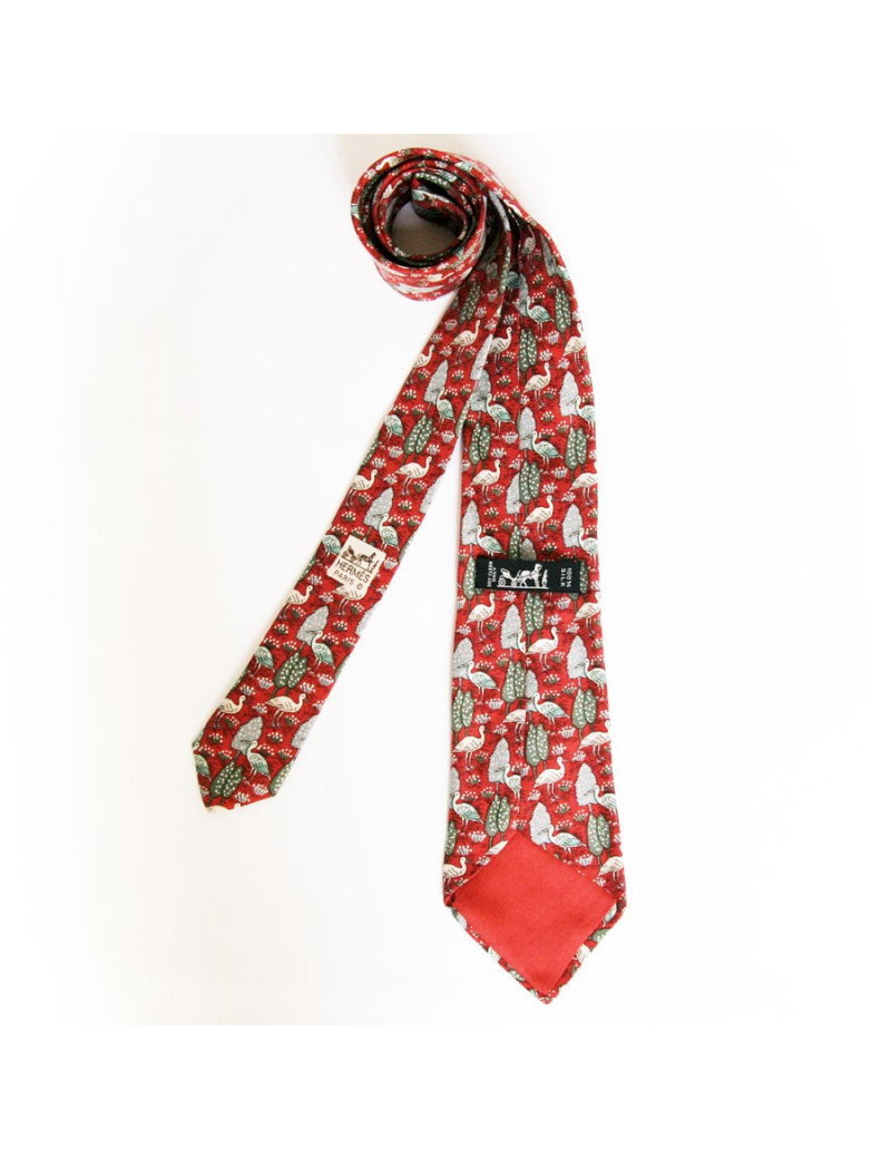 Cravate HERMES  pélican brique