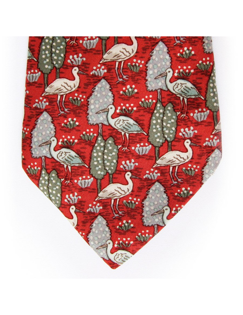 Cravate HERMES  pélican brique