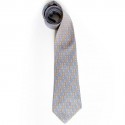 Cravate bleu HERMES avec des imprimés de mords à cheval