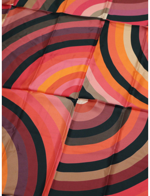 Châle HERMES "Marcelina" en soie twill plume