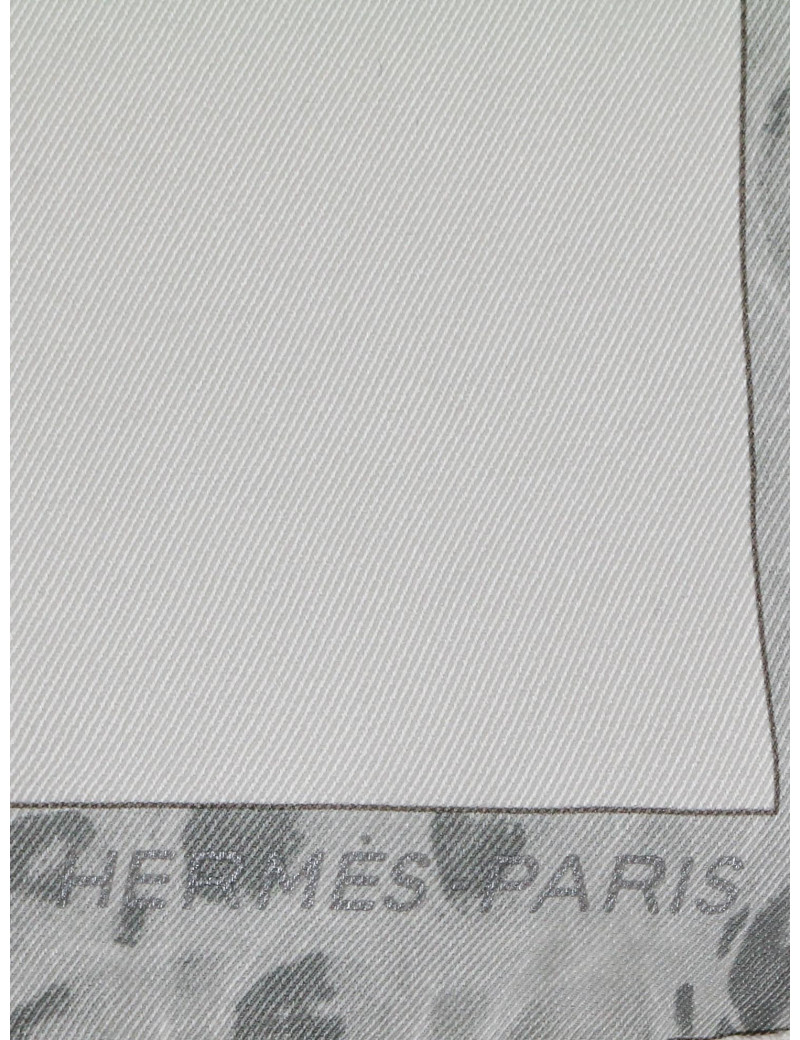 Foulard Chaines et Gourmettes soie blanche