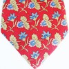 Cravate rouge HERMES imprimés floraux