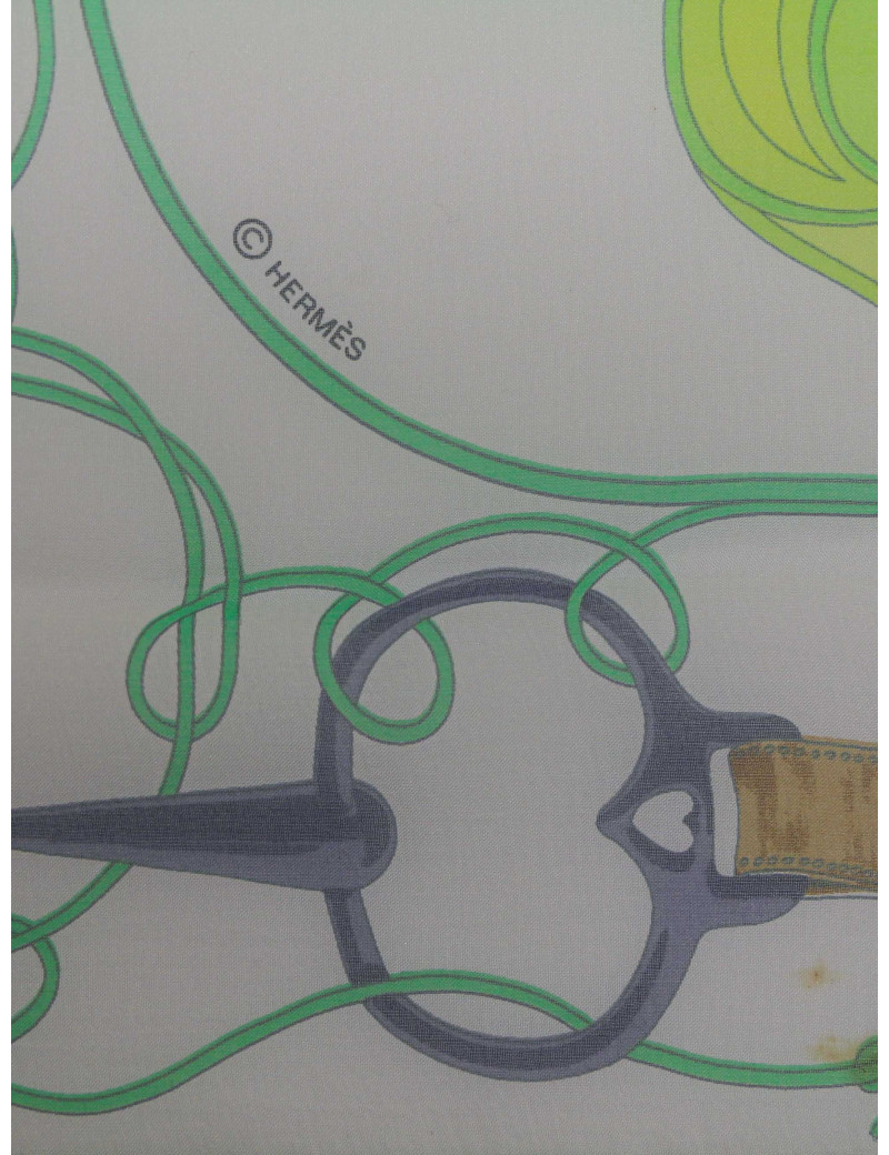 Carré HERMES Folklore vert