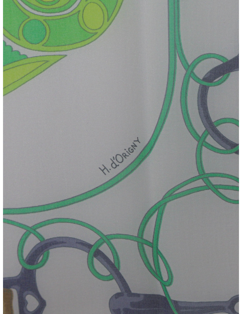 Carré HERMES Folklore vert