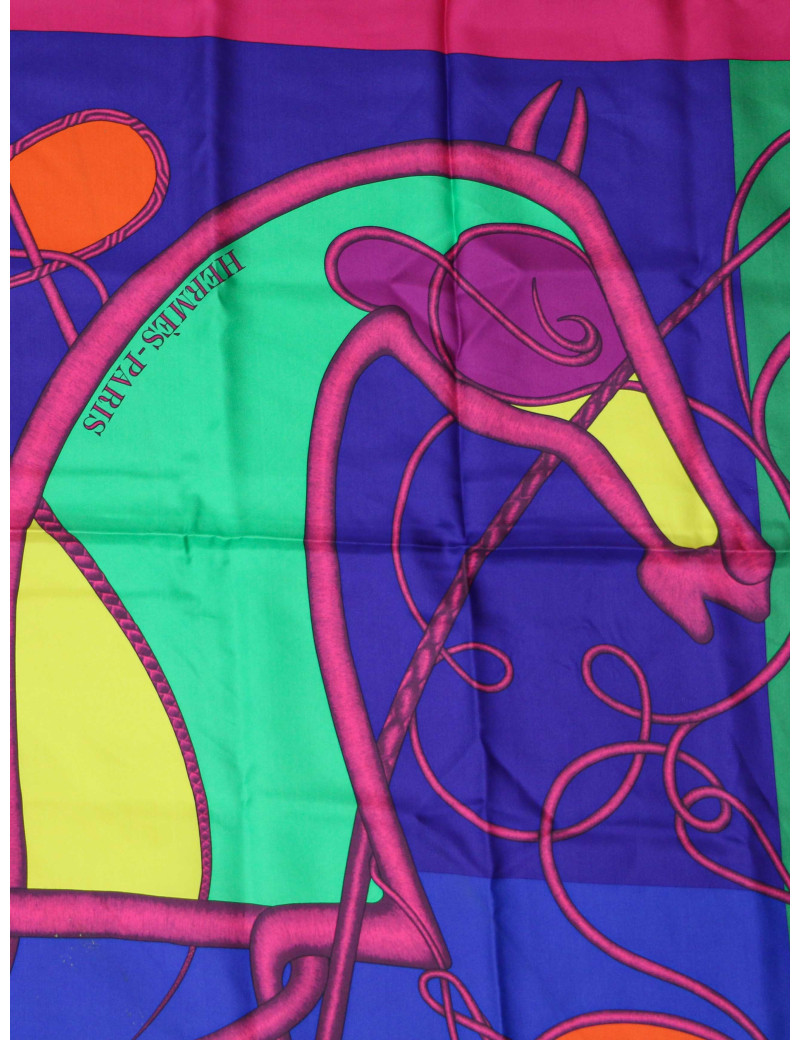 Carré géant HERMES Coup de foudre twill plume