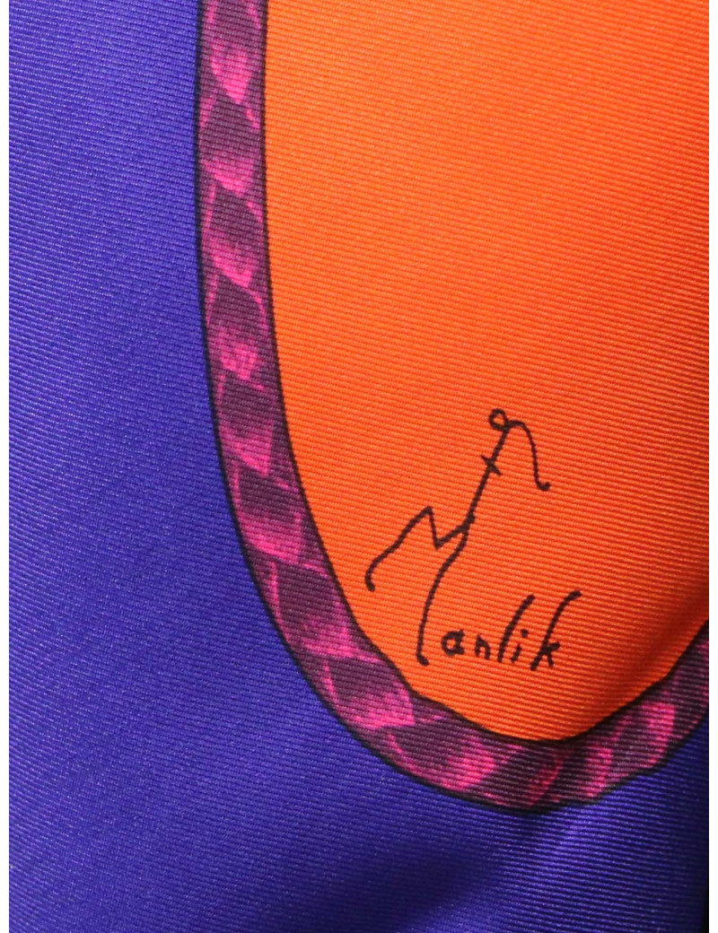 Carré géant HERMES Coup de foudre twill plume