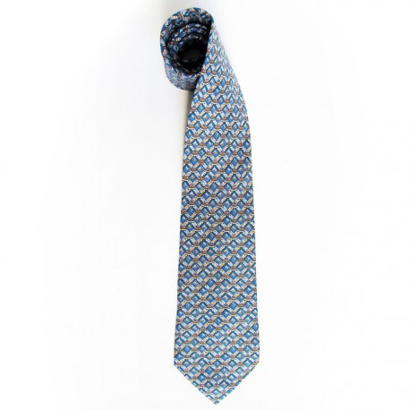 Cravate bleu HERMES 