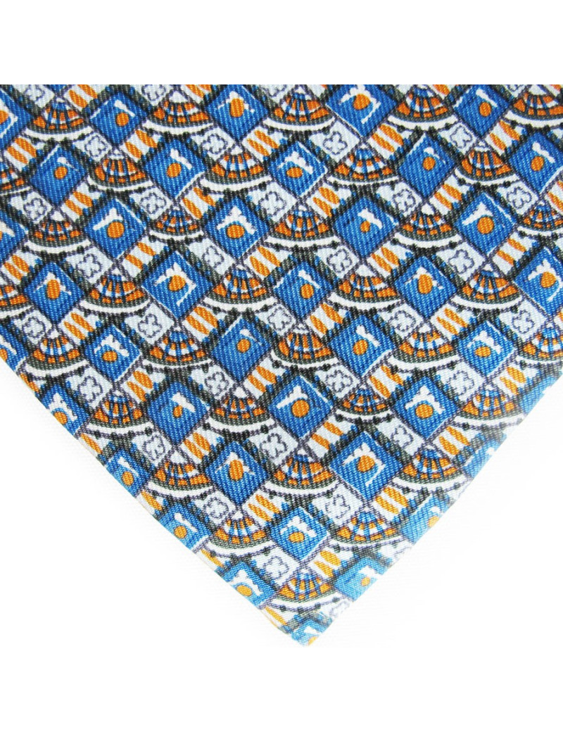 Cravate bleu HERMES météo