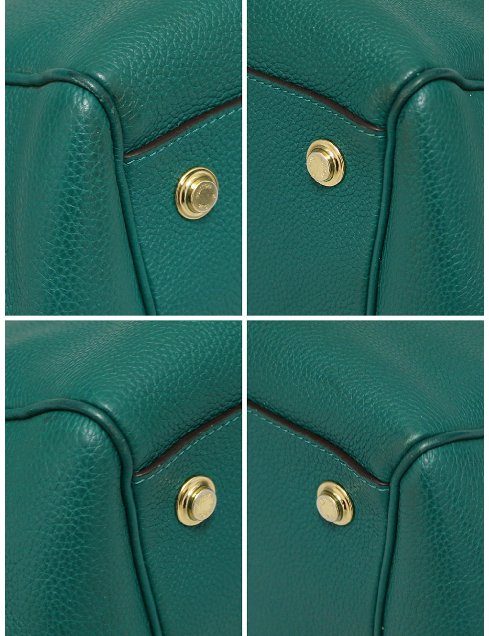 Sac Milla Louis Vuitton cuir grainé vert : certifié authentique
