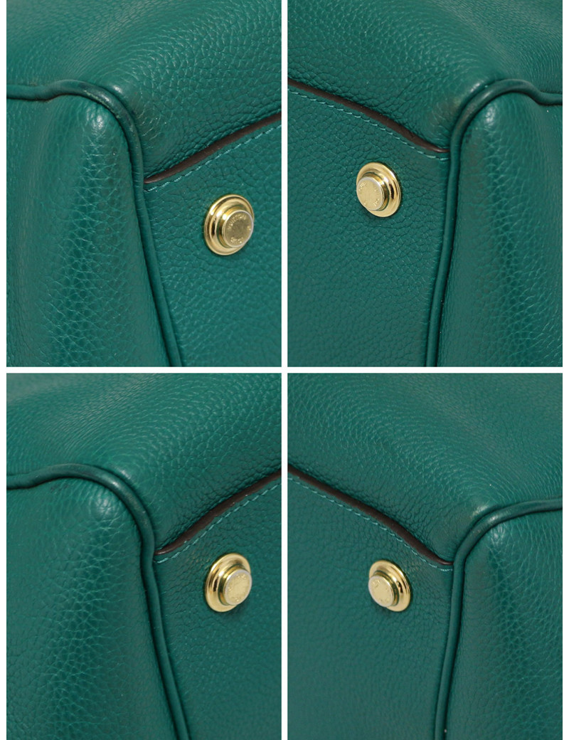 Sac Milla Louis Vuitton cuir grainé vert : certifié authentique
