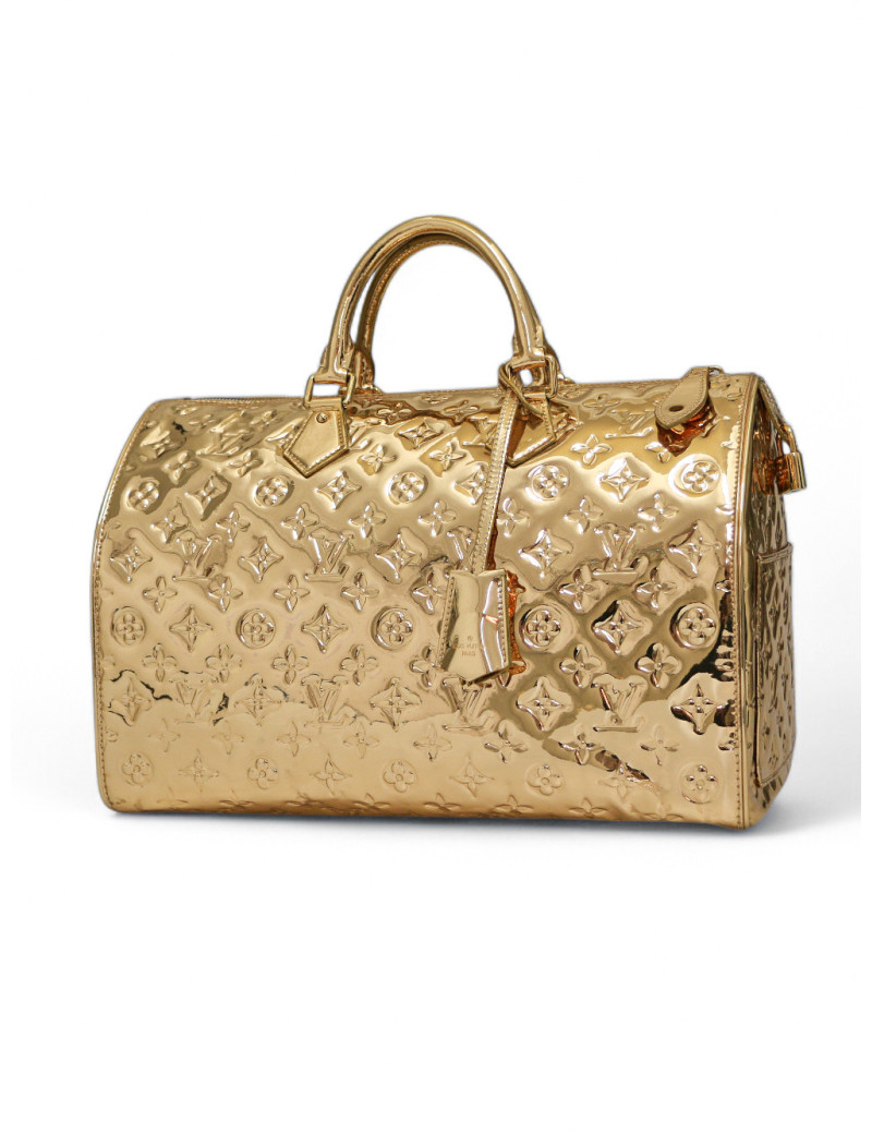 Speedy Miroir Louis Vuitton 35 Monogram Miroir dorée par Marc Jacobs
