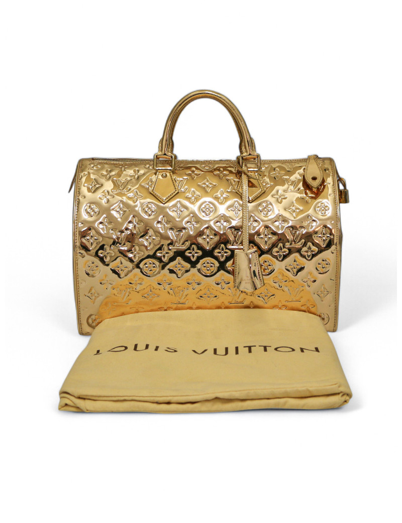 Speedy Miroir Louis Vuitton 35 Monogram Miroir dorée par Marc Jacobs