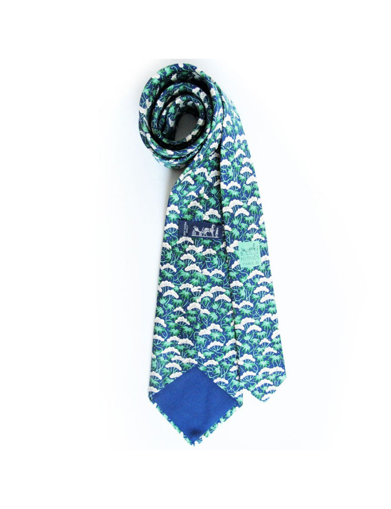 Cravate HERMES imprimé nature