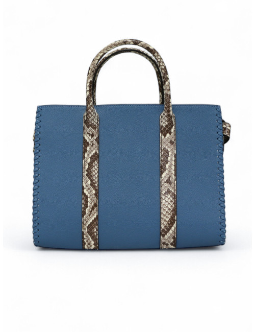 Very Tote Louis Vuitton cuir plume bleu glacier, certifié authentique