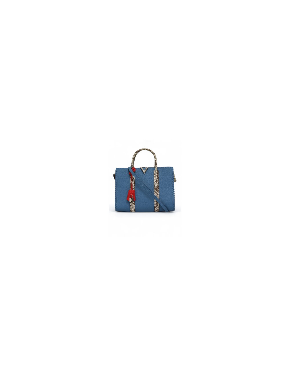 Very Tote Louis Vuitton cuir plume bleu glacier, certifié authentique