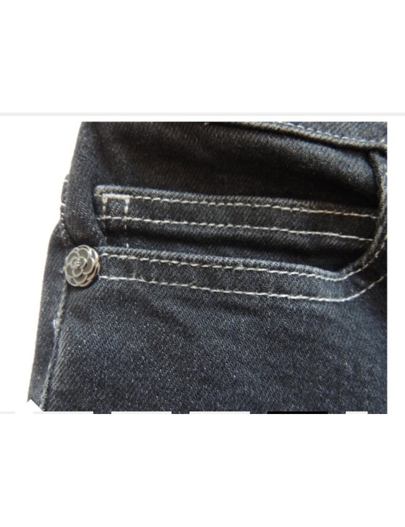 PantalonT40 CHANEL Brasserie denim noir, occasion certifiée