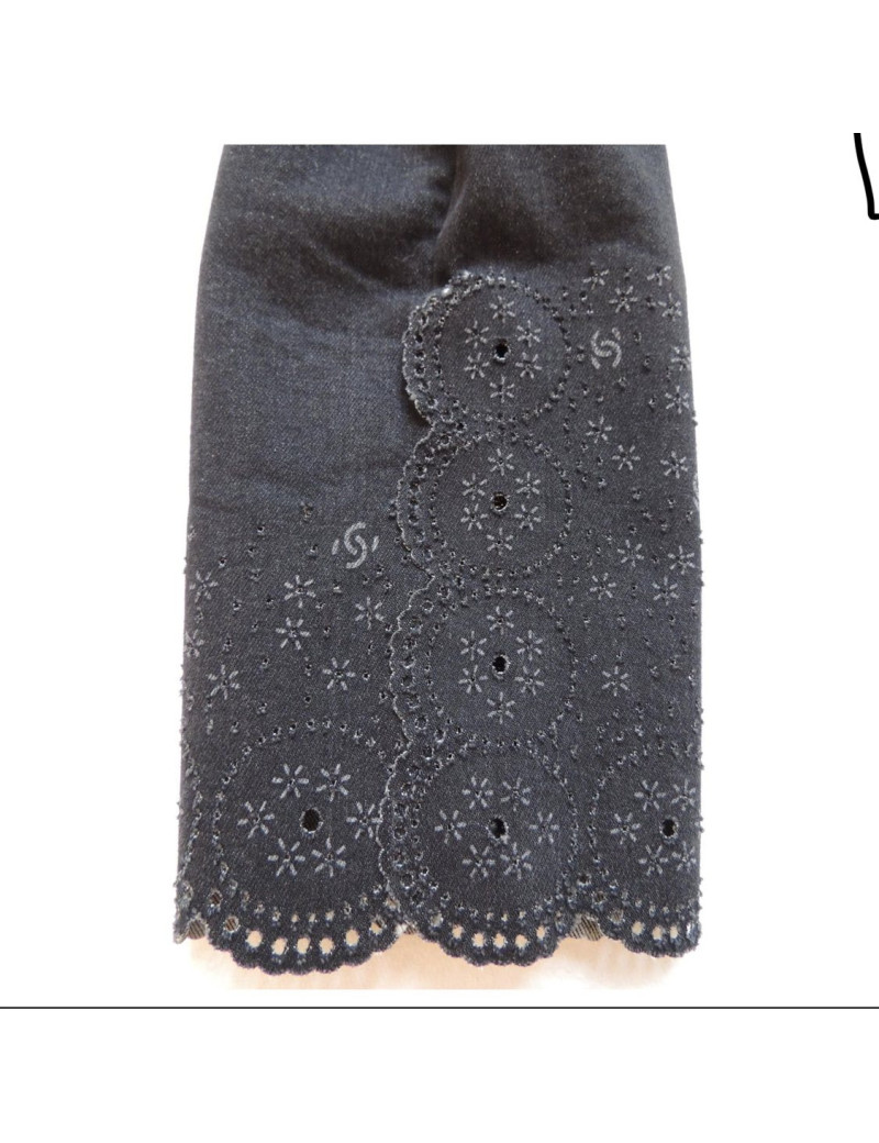 PantalonT40 CHANEL Brasserie denim noir, occasion certifiée