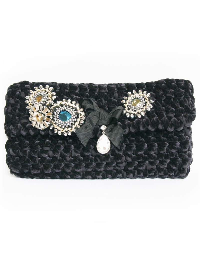 Sac du soir ANONYME velours tressé