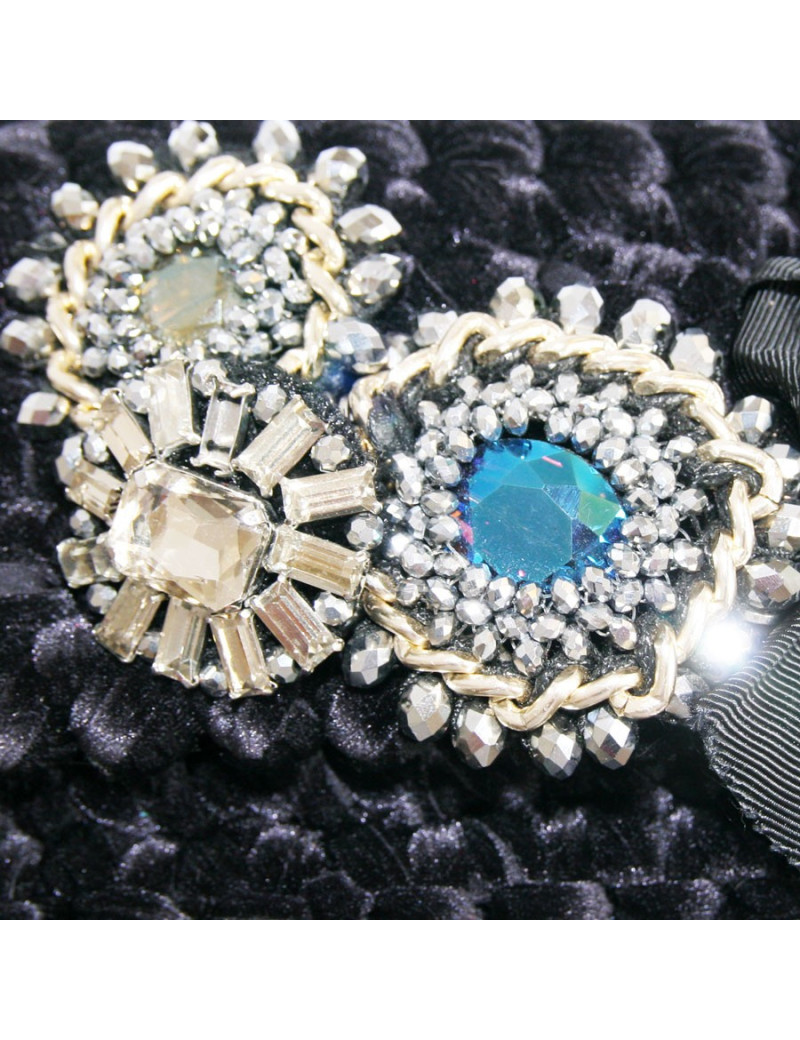 Sac du soir ANONYME velours tressé