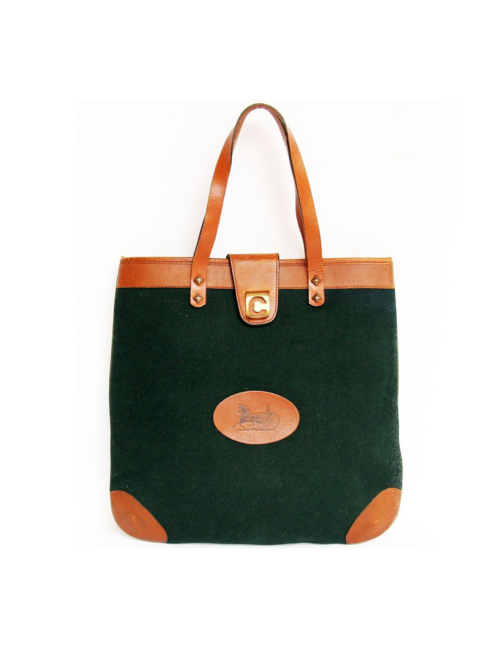 Sac CELINE en feutrine et cuir