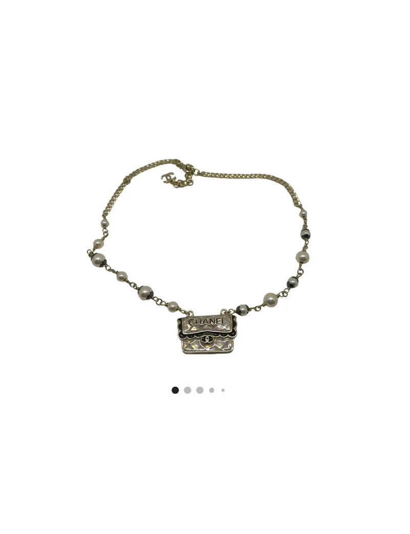 ras de cou CHANEL perles sac Timeless