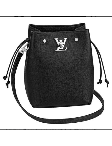 Mini sac LOUIS VUITTON Bucket nano Lockme noir, occasion