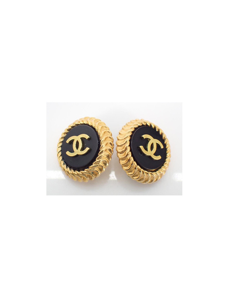 Clips ronds CHANEL vintage CC