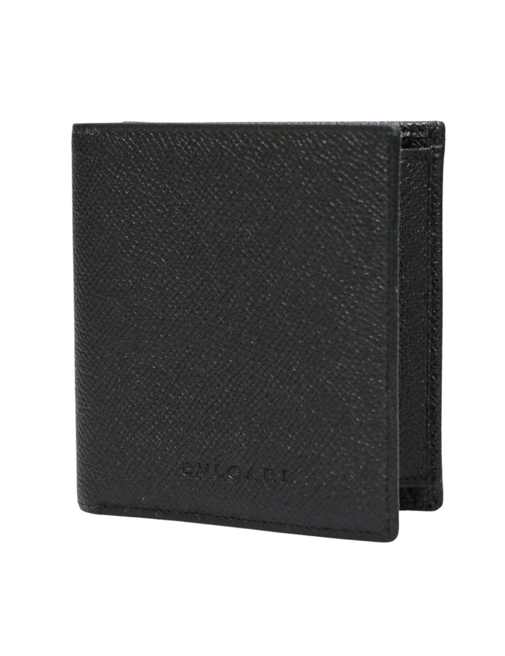 Porte cartes BULGARI cuir grainé noir