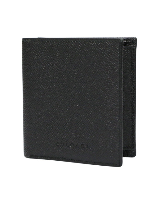 Porte cartes BULGARI cuir grainé noir