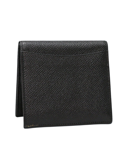 Porte cartes BULGARI cuir grainé noir