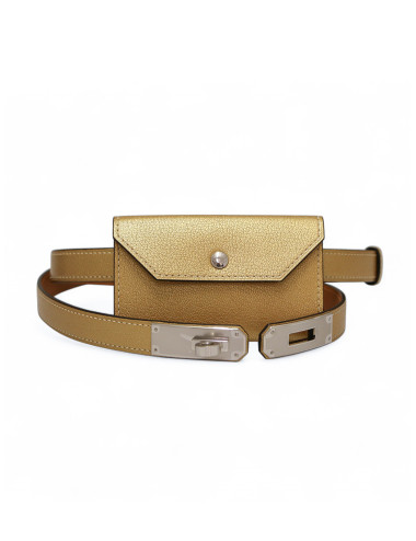 Ceinture Kelly Pocket HERMES dorée