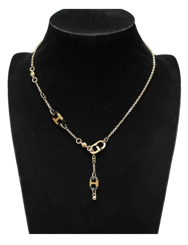 Collier HERMES sur Mer plaqué corne de buffle