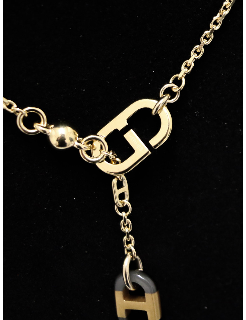 Collier HERMES sur Mer plaqué corne de buffle