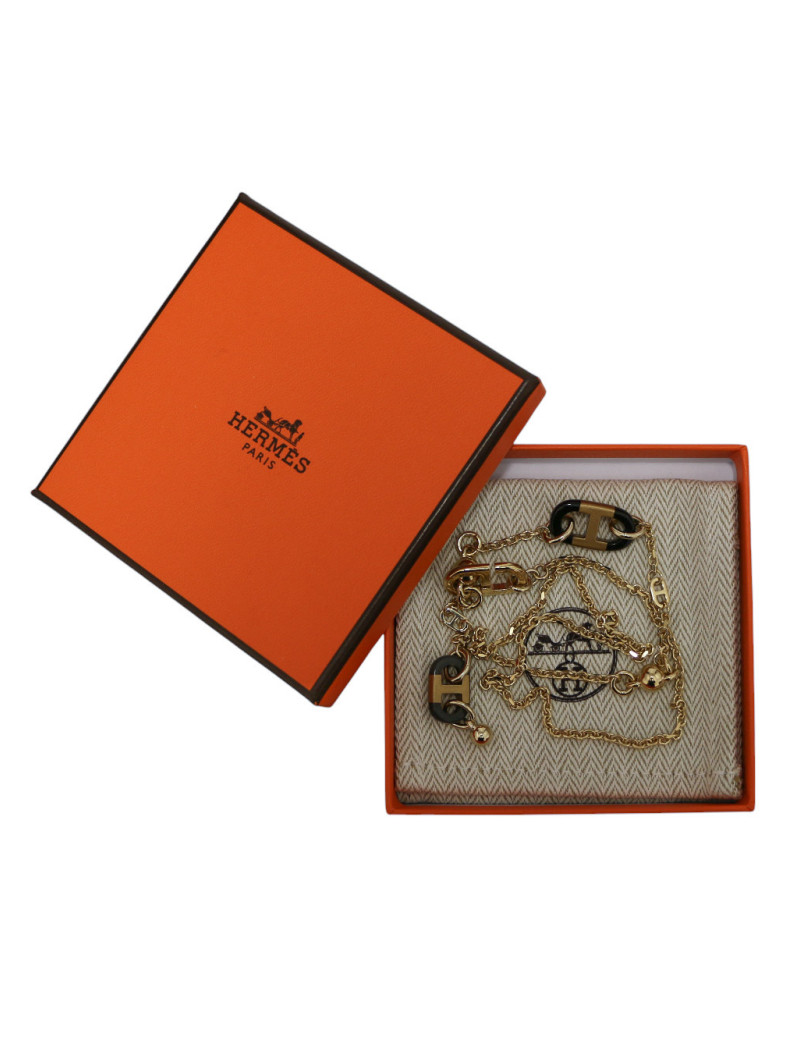 Collier HERMES sur Mer plaqué corne de buffle