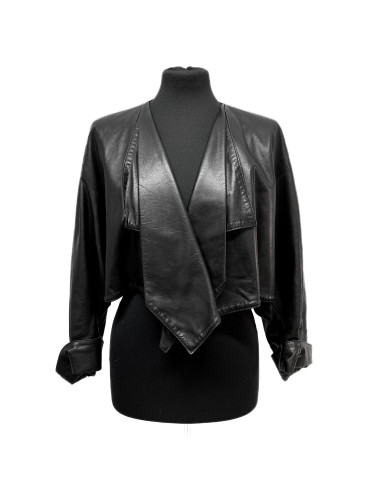 Veste ALAIA T 36 cuir d'agneau noir