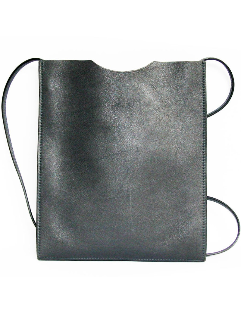 pochette HERMES en swift gris éléphant