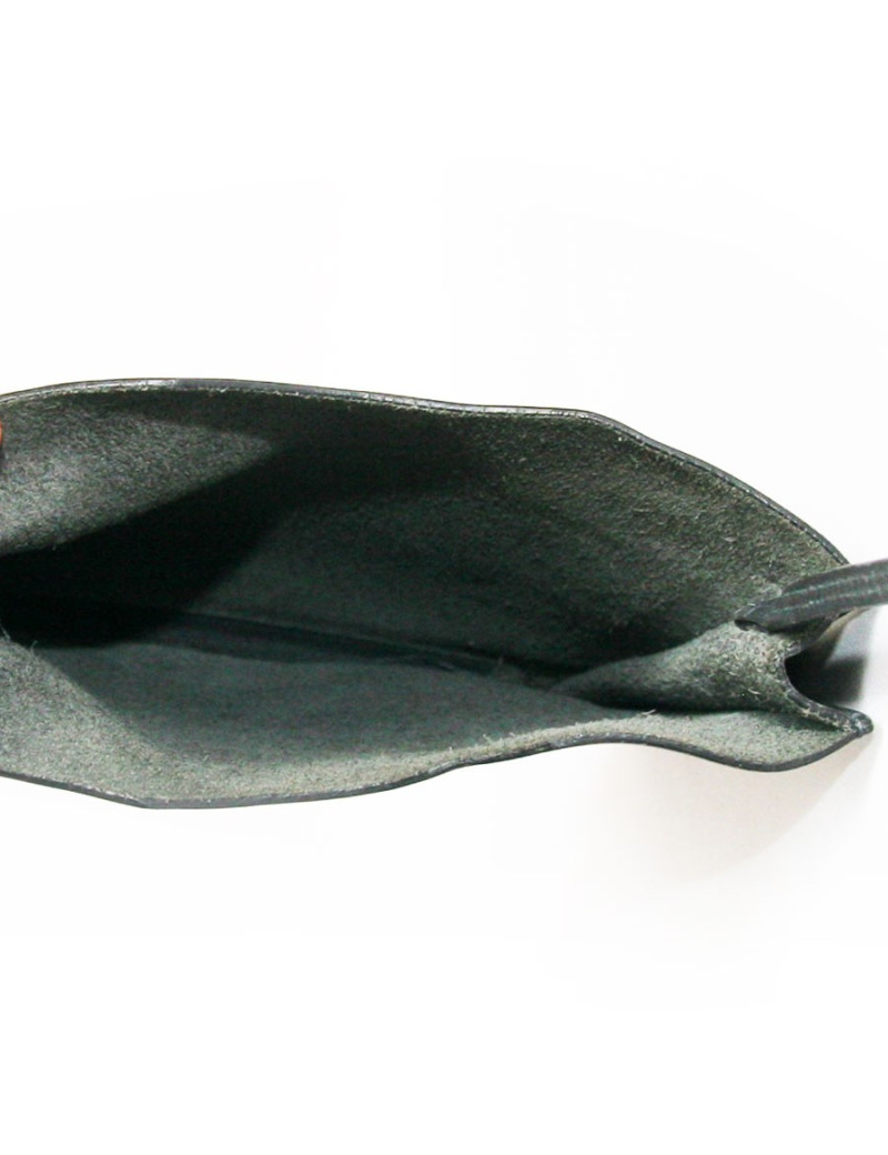 pochette HERMES en swift gris éléphant