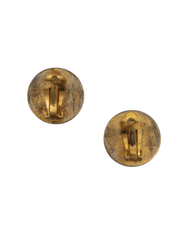 Boucles d'oreille CHANEL Coco Chanel dorées 2