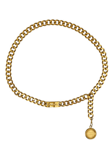 Ceinture CHANEL dorée chaine gourmette