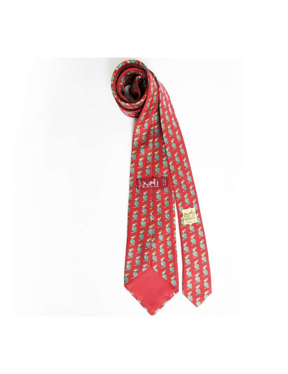 Tie red reasons HERMES pelicans