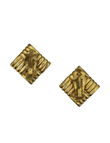 Boucles d'oreille CHANEL CC au centre Vintage 2