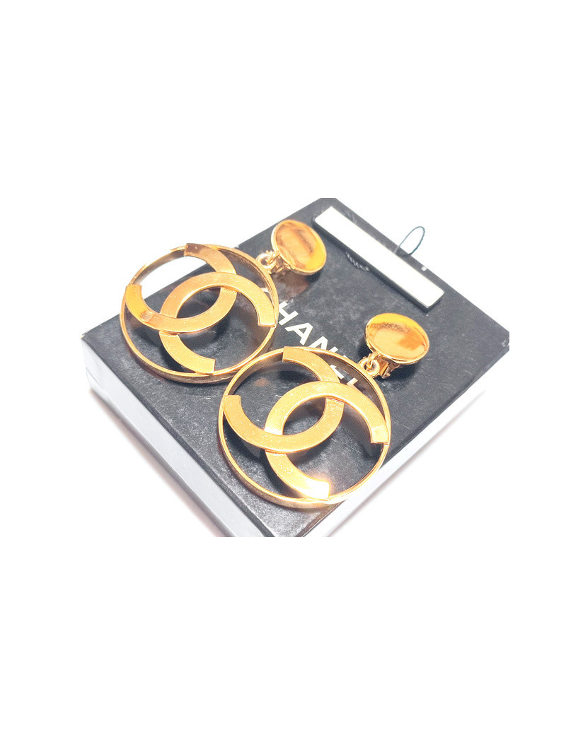 Créoles CHANEL vintage dorées