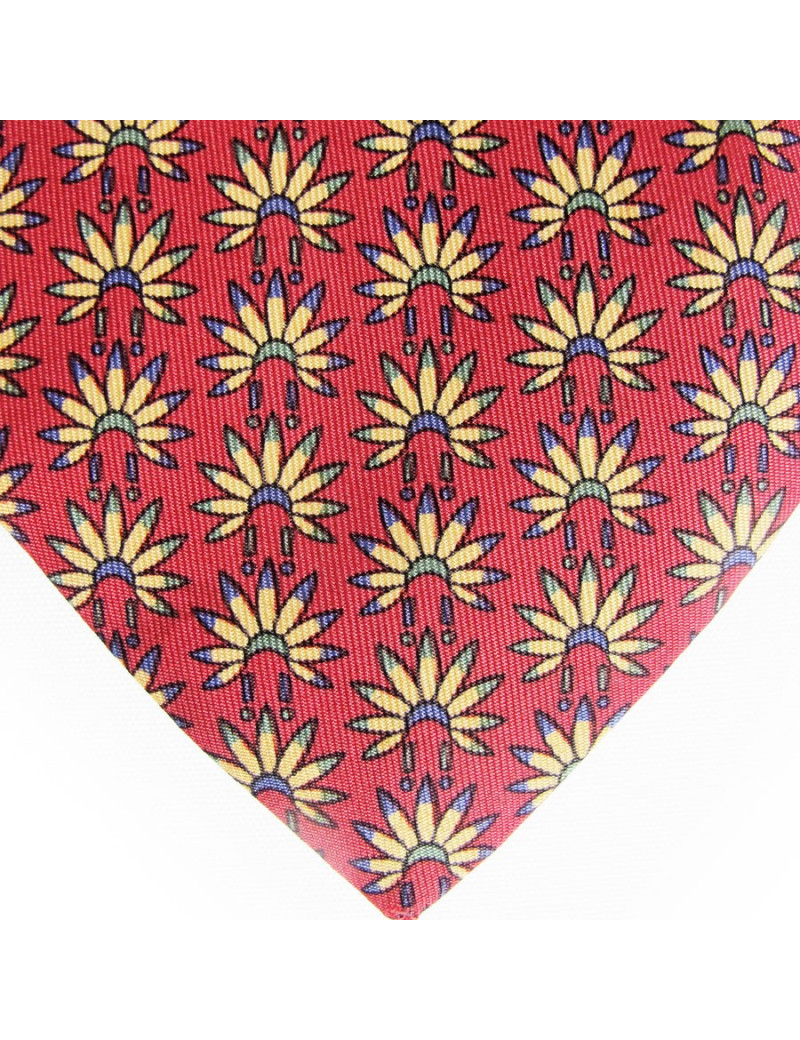 Silk HERMES tie raspberry Indian grounds