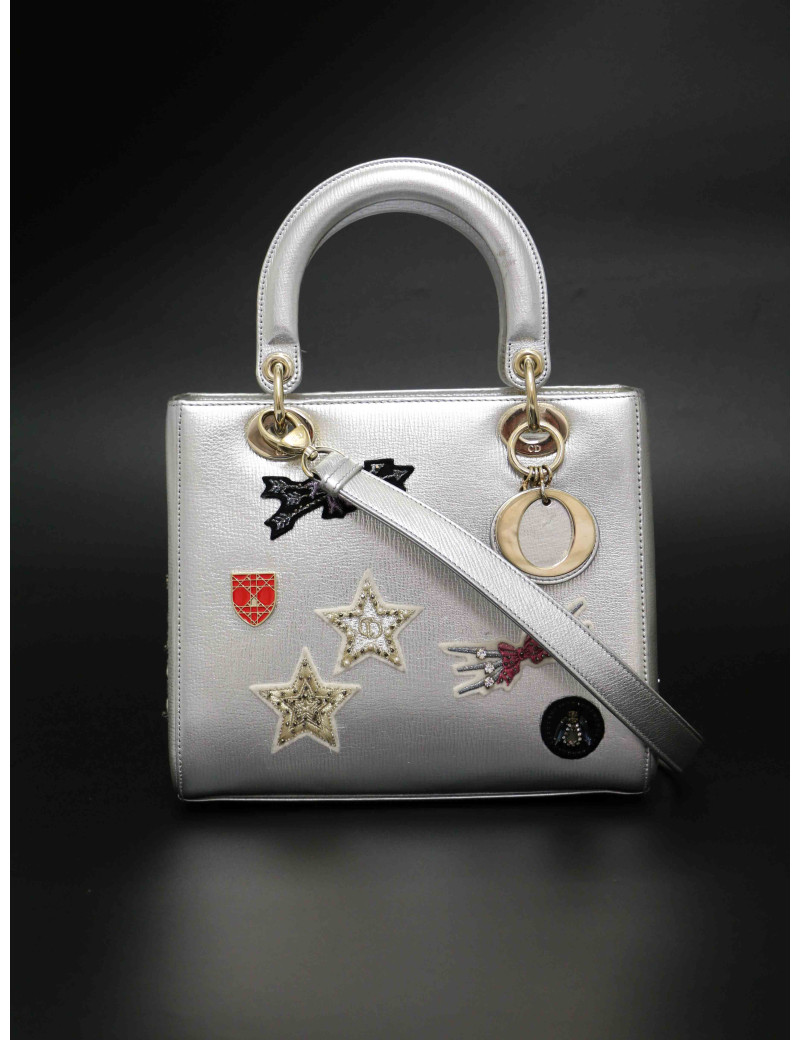 Lady DIOR argent patchwork