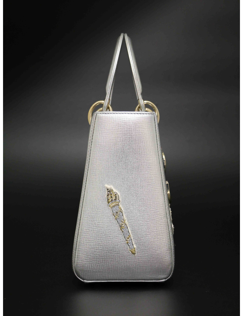 Lady DIOR argent patchwork